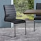 Armen Living Fusion Contemporary Side Chair In Gray and Stainless Steel, PK2 LCFUSIGR - alternate 2